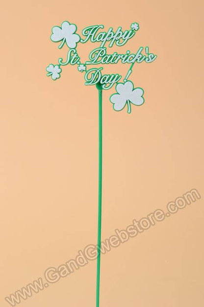 11.5" St. Patrick Pick W/shamrocks Green Pkg/24