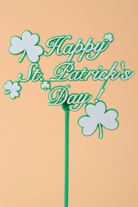11.5" St. Patrick Pick W/shamrocks Green Pkg/24