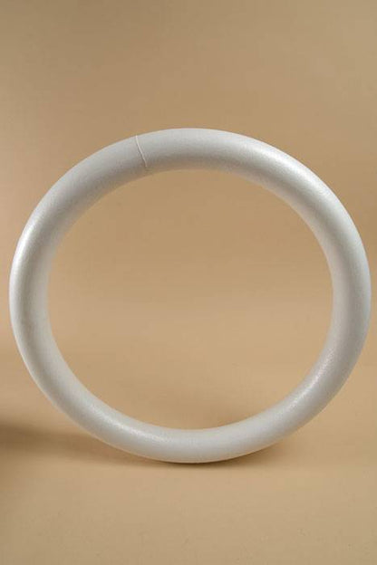 16&quot; White Round Wreath Ea