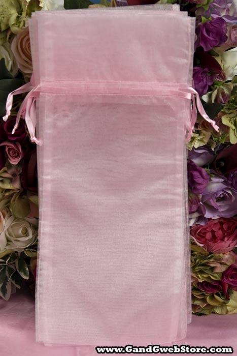 6.5" X 15" Wine Bag Pink Pkg/12