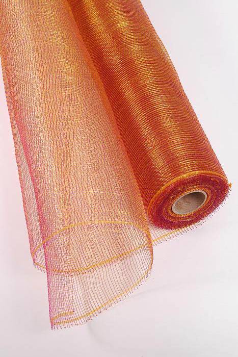 21" X 10yds Floral Mesh Golden Mauve