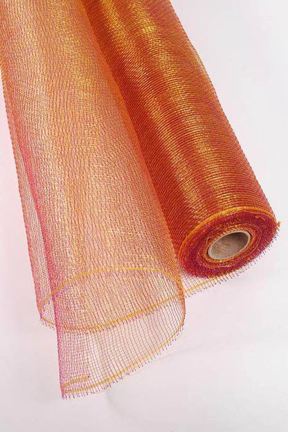 21" X 10yds Floral Mesh Golden Mauve