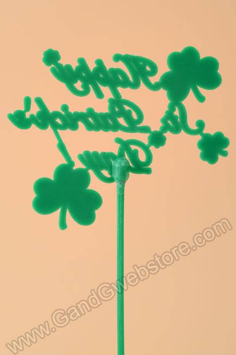 11.5" St. Patrick Pick W/shamrocks Green Pkg/24