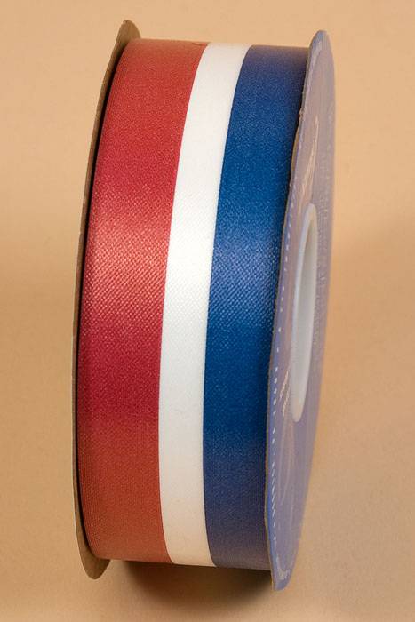 1 7/16" X 50yds Tri-color Ribbon Red/white/blue
