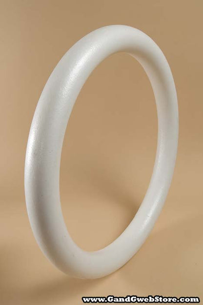 16&quot; White Round Wreath Ea