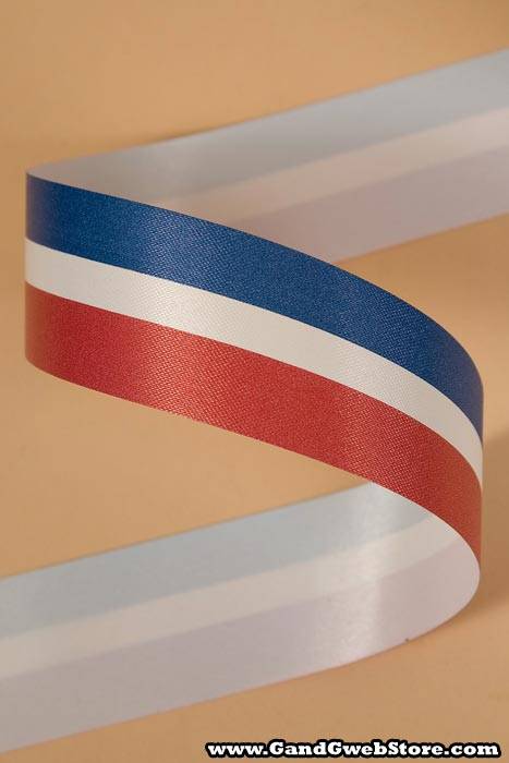 1 7/16" X 50yds Tri-color Ribbon Red/white/blue