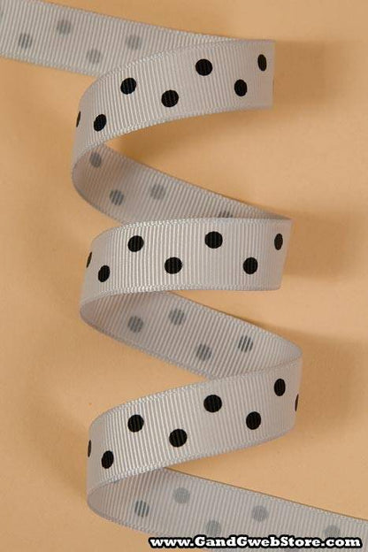 5/8" X 17yds Grosgrain Steel Grey