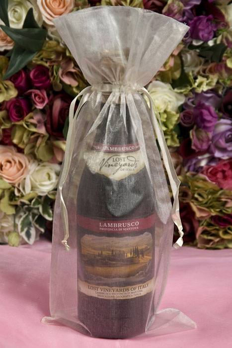 6.5" X 15" Wine Bag Ivory Pkg/12