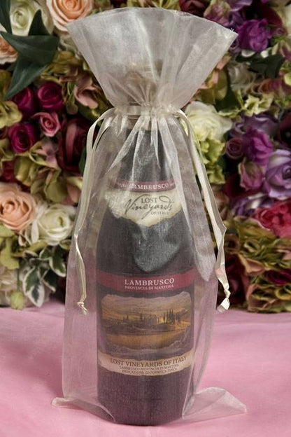 6.5" X 15" Wine Bag Ivory Pkg/12