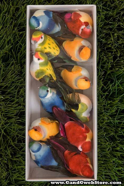 3" Feather Bird Pkg/12