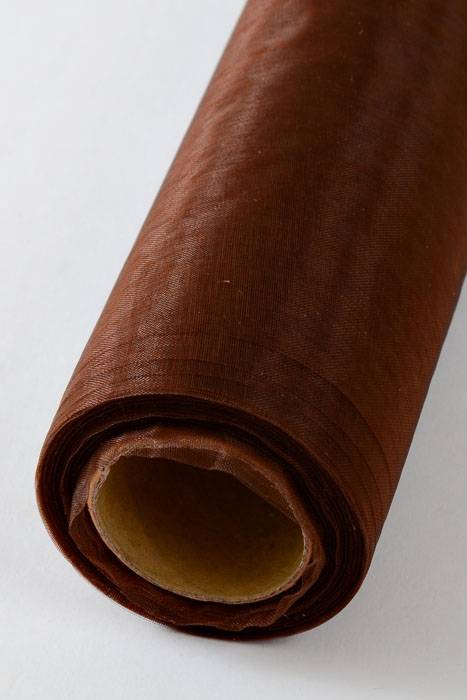 14" X 25yds Organza Dark Brown