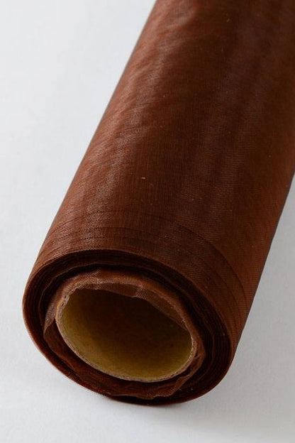 14" X 25yds Organza Dark Brown