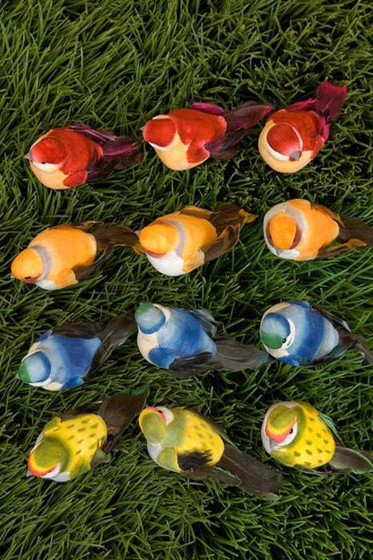 3" Feather Bird Pkg/12