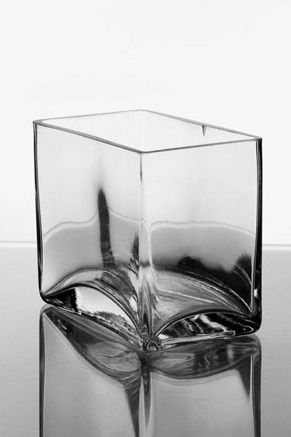 5" X 3" X 4" Rectangular Vase Clear