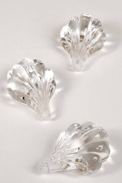 50mm Sea Shell Hanging Ornament Clear Pkg/8