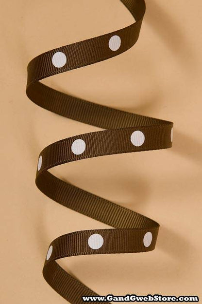 3/8" X 17yds Grosgrain Turftan/powder Pink 