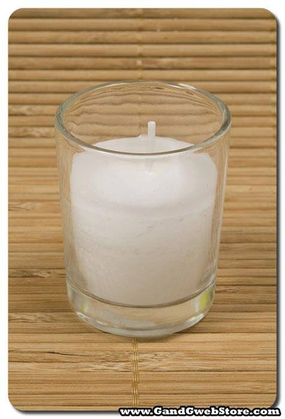 Votive Candle In Glass Clear Pkg/25