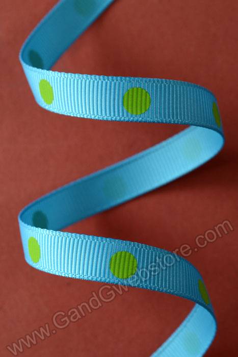 3/8" X 17yds Grosgrain Turquoise 