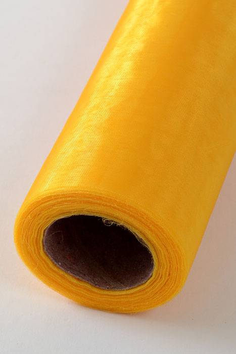 14" X 25yds Organza Yellow Gold