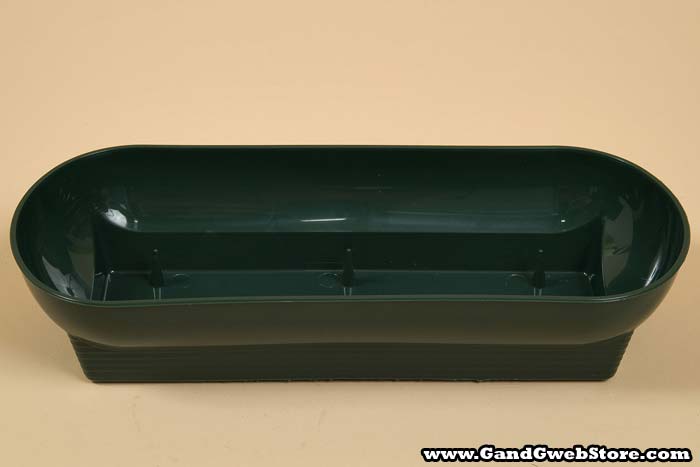 10.5&quot; X 4.25 X 2&quot; Double Utility Bowl Green Pkg/12