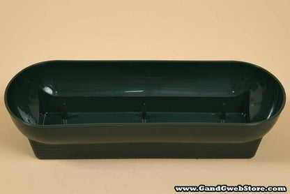 10.5&quot; X 4.25 X 2&quot; Double Utility Bowl Green Pkg/12