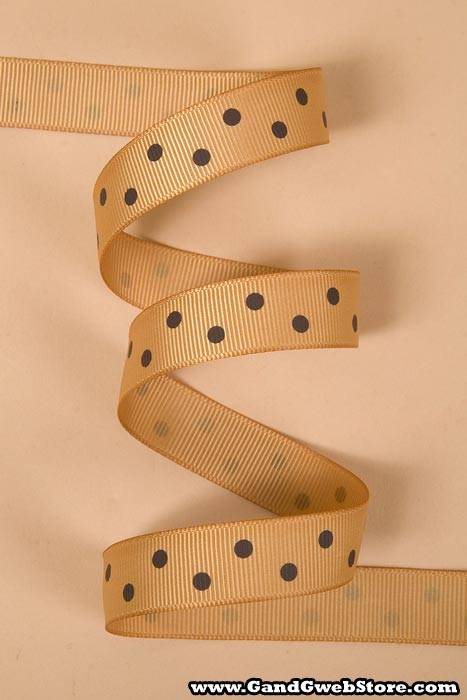 5/8" X 17yds Grosgrain Old Gold 