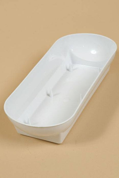 10.5" X 4.25 X 2" Double Utility Bowl White Pkg/12