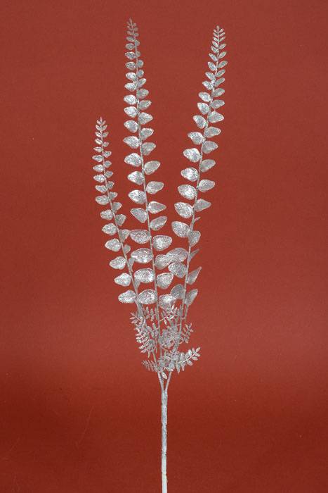 22" Glitter Locust Spray (Silver)