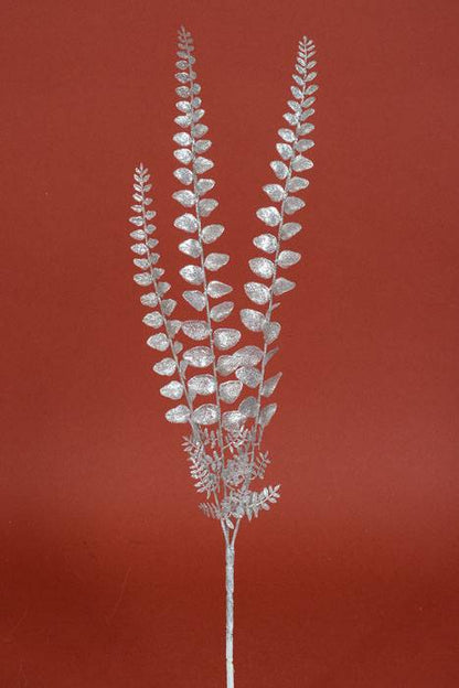 22" Glitter Locust Spray (Silver)