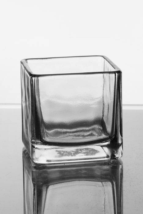 2.25" X 2.25" X 2.25" Cube Glass Vase Pkg/6 Clear