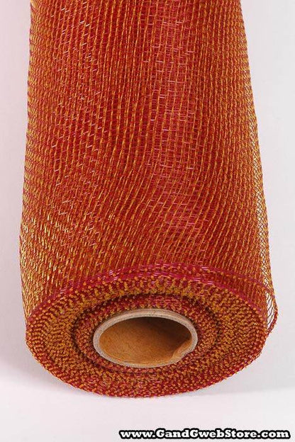 21&quot; X 10yds Floral Mesh Golden Burgundy