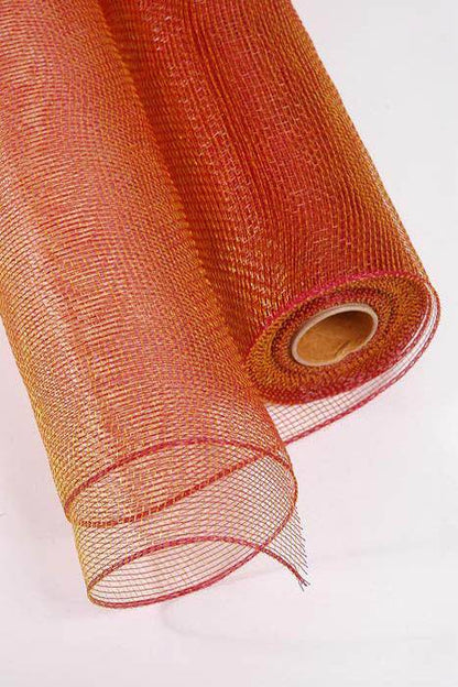 21&quot; X 10yds Floral Mesh Golden Burgundy