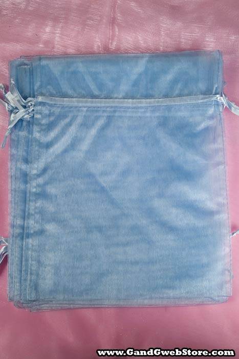 8" X 10" Organza Bag Light Blue Pkg/12