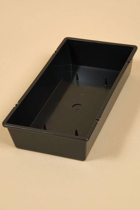 10.25" X 5.25" X 2" Rectangle Container Black Pkg/6