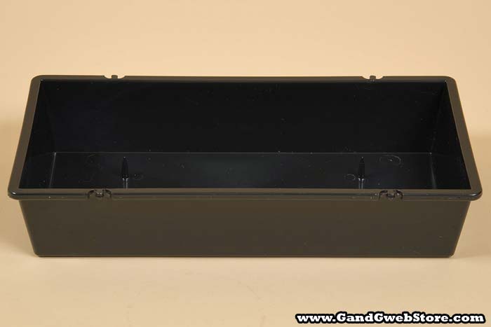 10.25" X 5.25" X 2" Rectangle Container Black Pkg/6