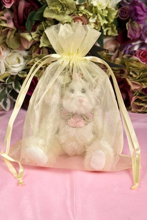 8" X 10" Organza Bag Yellow Pkg/12