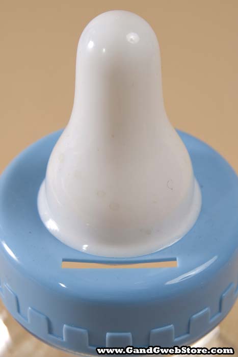 8.5" Milk Bottle Blue