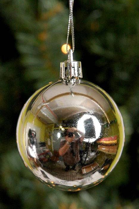 80mm Shiny Plastic Ball Silver Bx/6