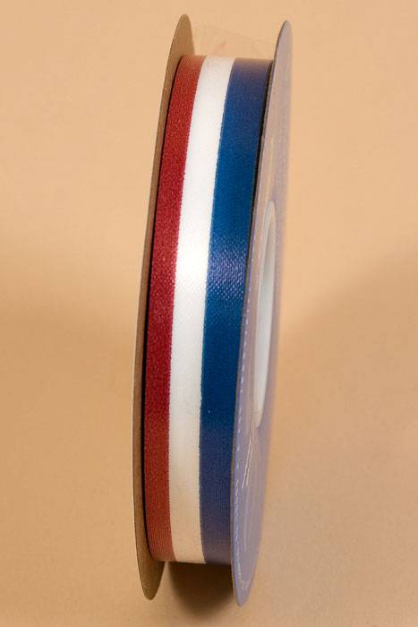 5/8" X 50yds Tri-color Ribbon Red/wh/blue