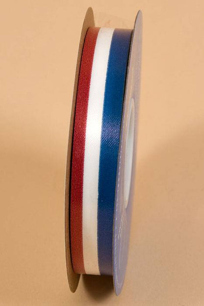 5/8" X 50yds Tri-color Ribbon Red/wh/blue