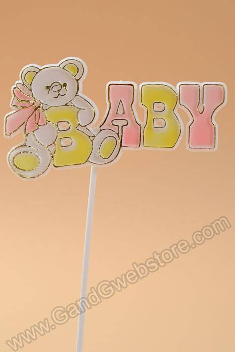 11" Baby Sign Pink/yellow Pkg/12