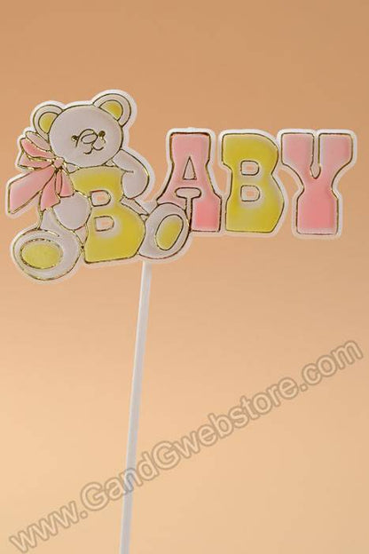 11" Baby Sign Pink/yellow Pkg/12