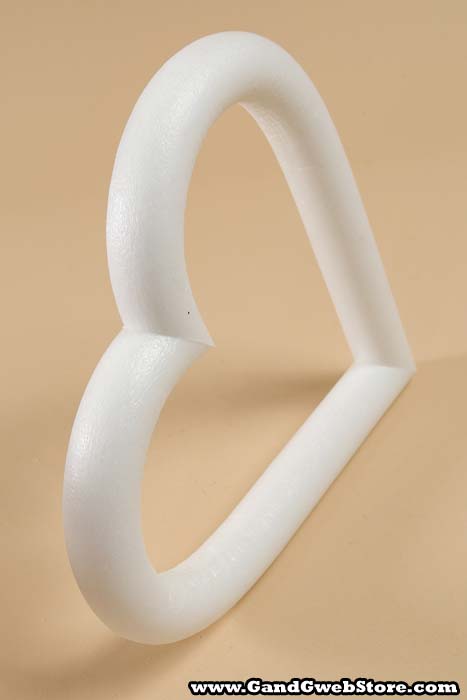 6&quot; White Round Opened Heart Pkg/3