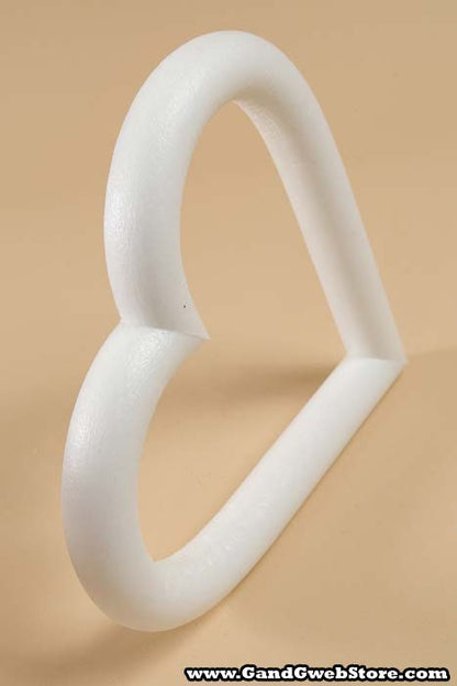 9&quot; White Round Opened Heart