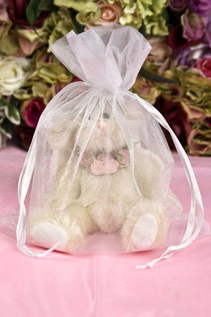 8" X 10" Organza Bag White Pkg/12