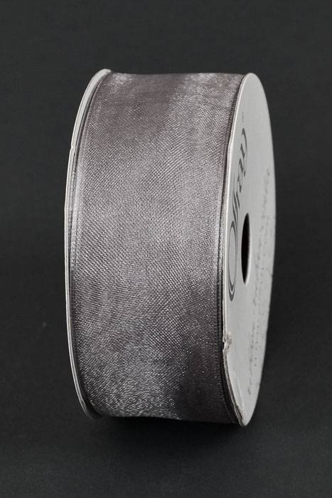 1.5" X 25yds Wired Encore Ribbon Pewter