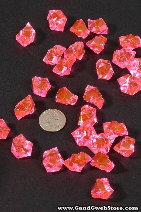 Large Acrylic Cube Hot Pink Pkg/1lb