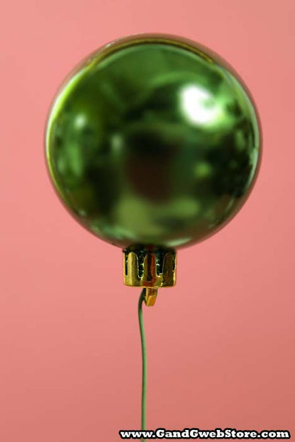 50mm Vp Shiny Stemball Green Pkg/6