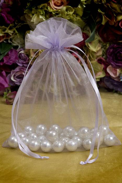 8" X 10" Organza Bag Lavender Pkg/12