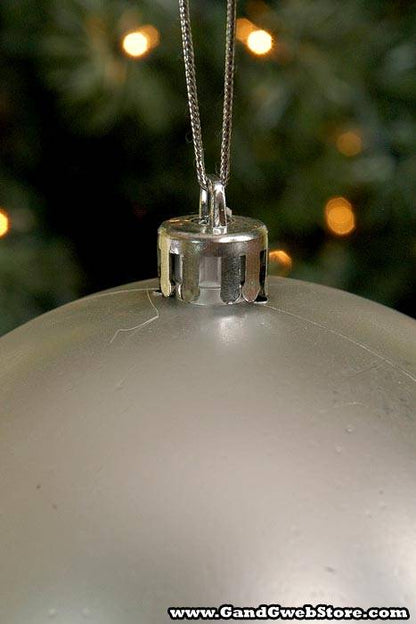 150mm Matt Plastic Ball Ornament Silver
